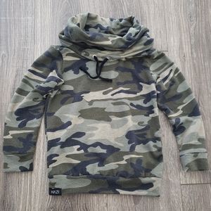 Camo Cowl Neck
